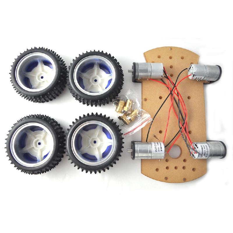 Châssis de Voiture Intelligente 4WD Tout en Métal avec Moteurs – Robotique et Projets Arduino